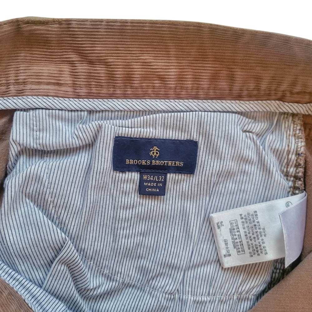 Brooks Brothers // M's 5-Pocket Corduroy Pants // 34/32 // Light Brown - Picture 4 of 4
